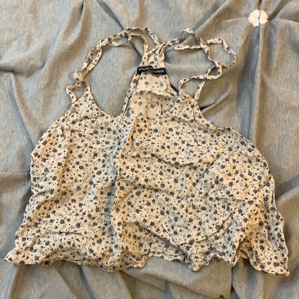 Brandy Melville floral flowy top tank cami